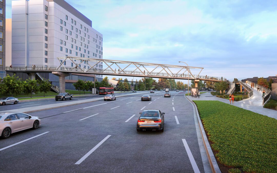 Calgary Pedestrian Overpass Reaches Construction Milestone